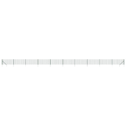 Wire Mesh Fence with Spike Anchors Green 1.1x25 m