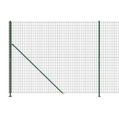 Wire Mesh Fence with Flange Green 2x25 m
