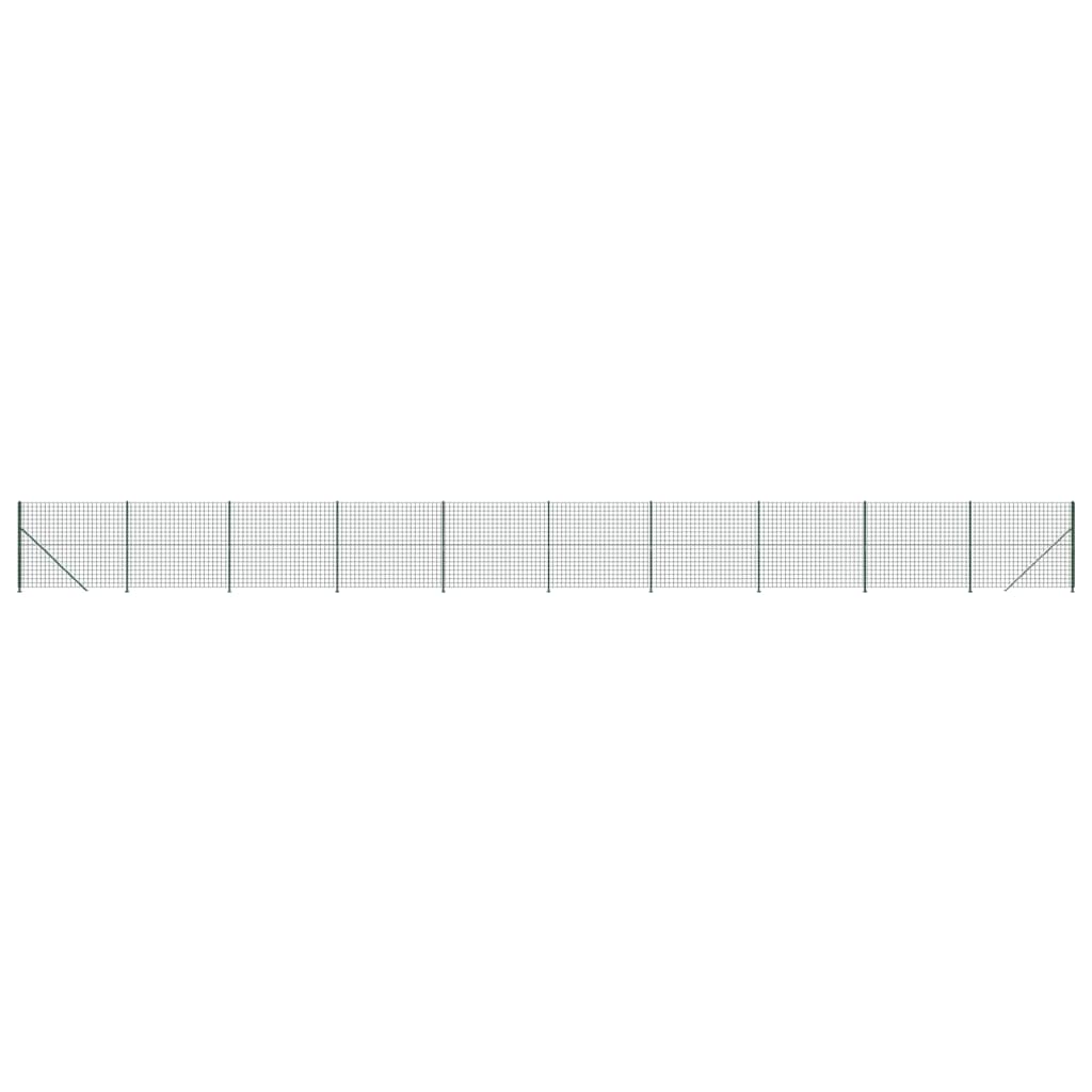Wire Mesh Fence with Flange Green 1.8x25 m