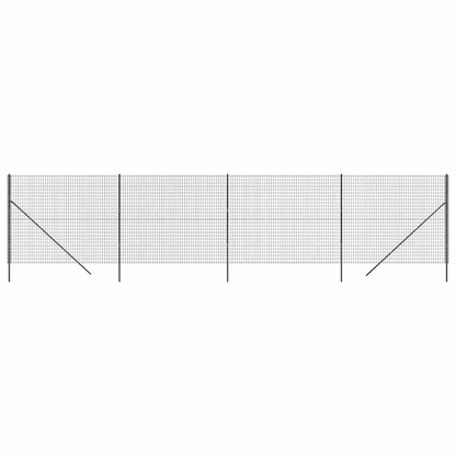Wire Mesh Fence Anthracite 1.6x10 m Galvanised Steel