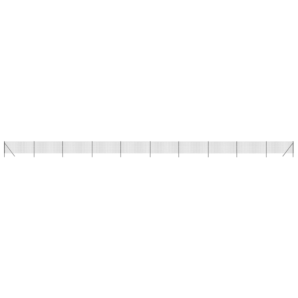 Wire Mesh Fence Anthracite 1x25 m Galvanised Steel