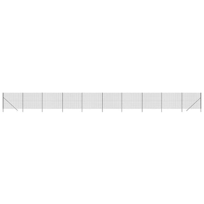 Wire Mesh Fence Anthracite 1.6x25 m Galvanised Steel