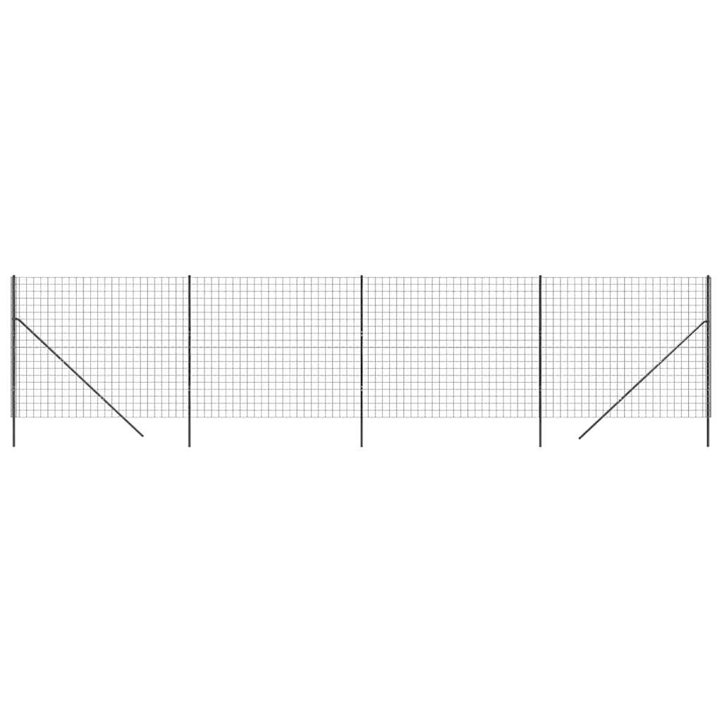 Wire Mesh Fence Anthracite 2x10 m Galvanised Steel