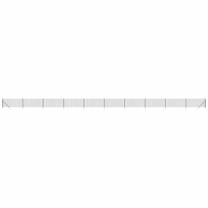 Wire Mesh Fence with Spike Anchors Anthracite 1.1x25 m