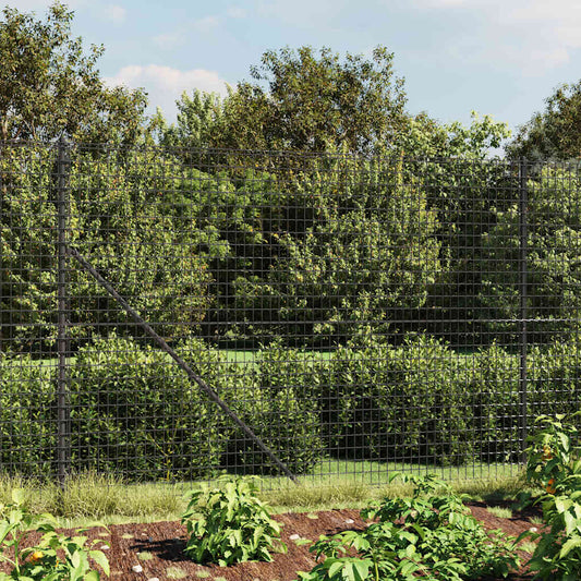 Wire Mesh Fence with Spike Anchors Anthracite 2,2x25 m