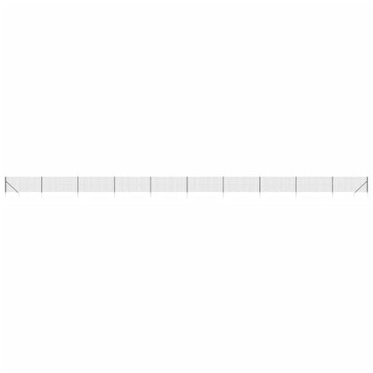Wire Mesh Fence with Spike Anchors Anthracite 1.1x25 m