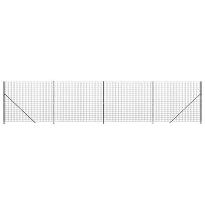 Wire Mesh Fence with Flange Anthracite 1.8x10 m