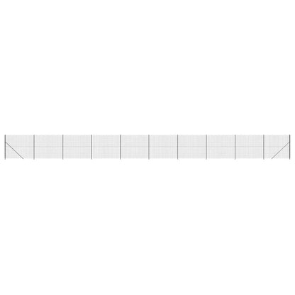 Wire Mesh Fence with Flange Anthracite 2x25 m