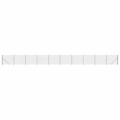 Wire Mesh Fence with Flange Anthracite 1.6x25 m