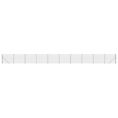 Wire Mesh Fence with flange Anthracite 2.2x25 m