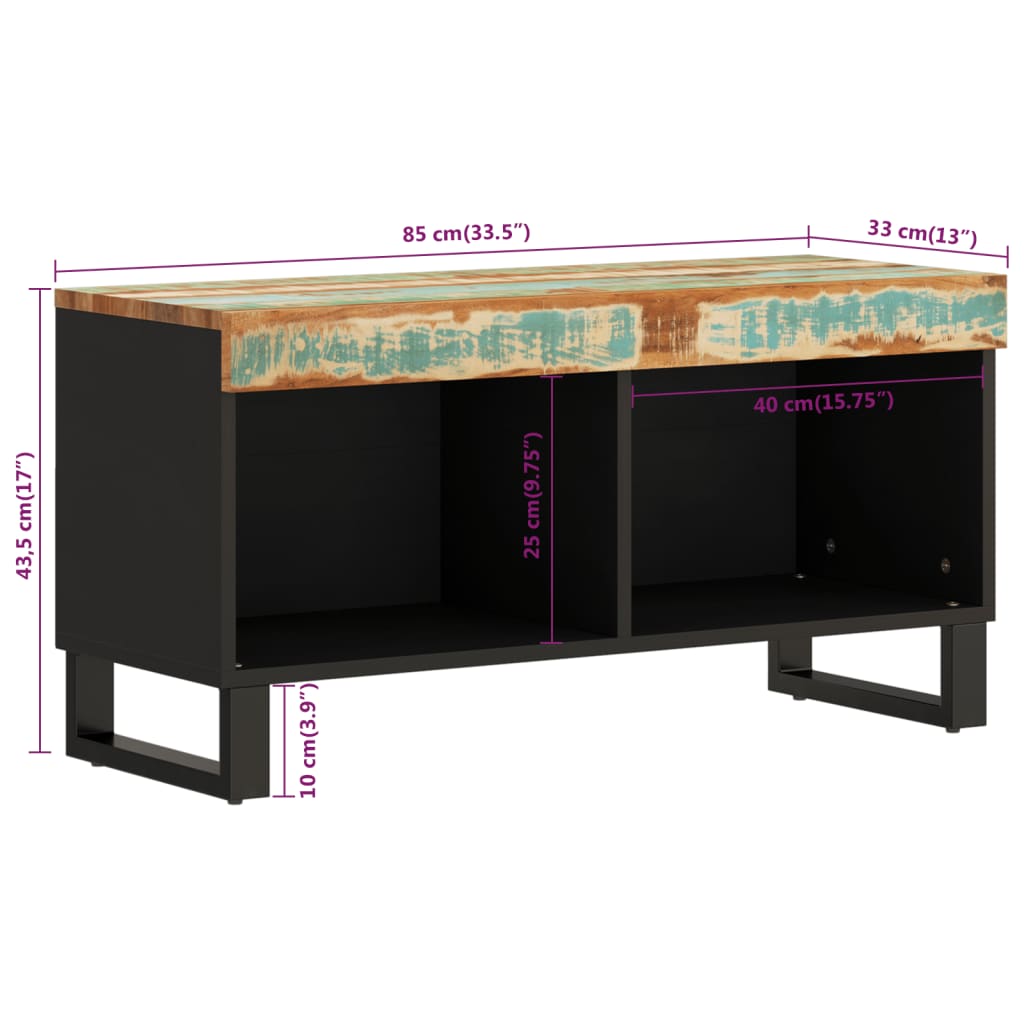 TV Cabinet 85x33x43.5 cm Solid Wood Reclaimed