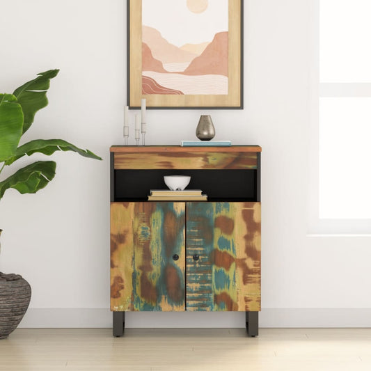 Sideboard with 2 Doors 60x33x75 cm Solid Wood Reclaimed