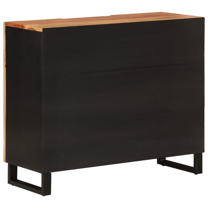 Sideboard with 2 Doors 90x33x75 cm Solid Wood Acacia