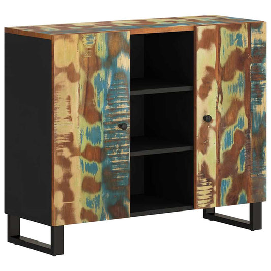 Sideboard with 2 Doors 90x33x75 cm Solid Wood Reclaimed
