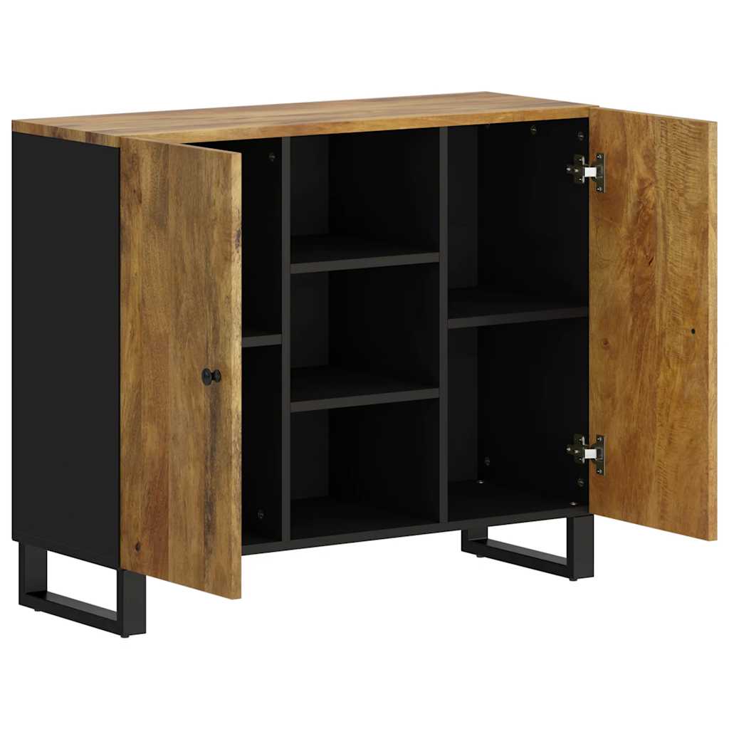 Sideboard with 2 Doors 90x33x75 cm Solid Wood Mango