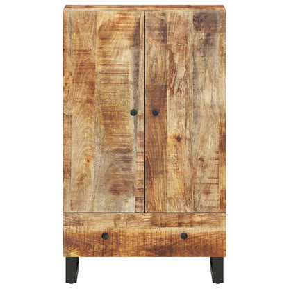 Highboard with Drawer 60x33x100 cm Solid Wood Mango&Iron