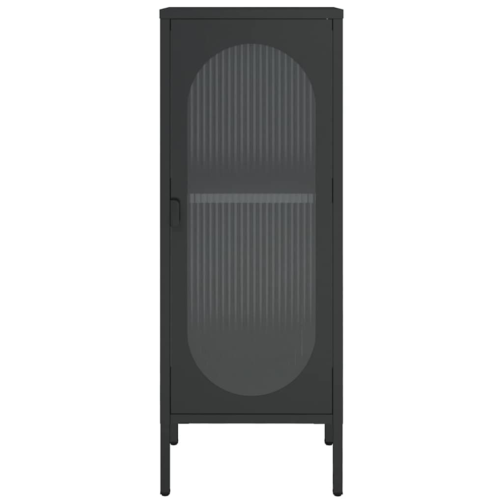 Sideboard Black 40x35x105 cm Glass and Steel