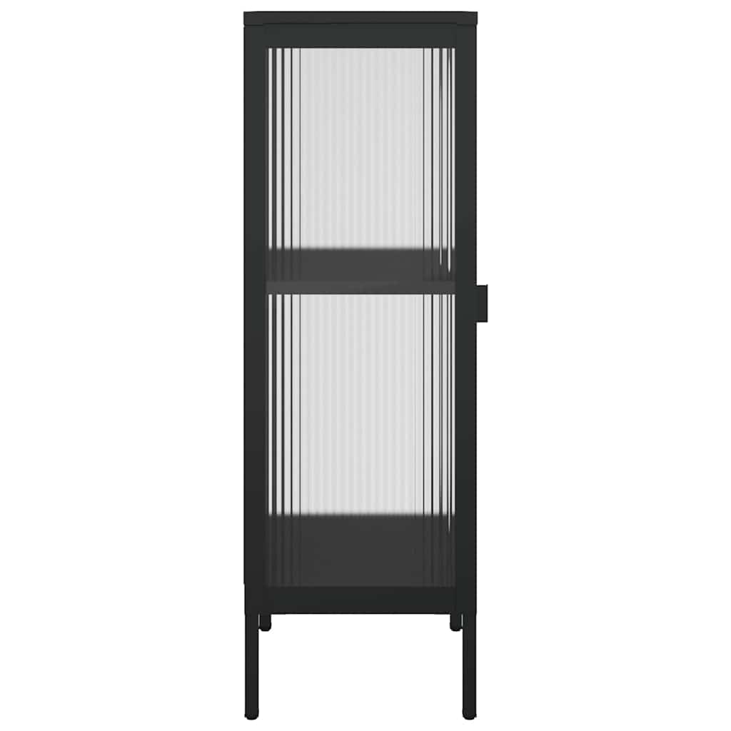 Sideboard Black 40x35x105 cm Glass and Steel