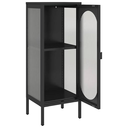 Sideboard Black 40x35x105 cm Glass and Steel
