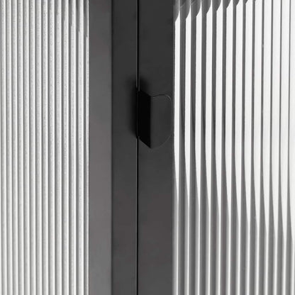 Sideboard Black 40x35x105 cm Glass and Steel