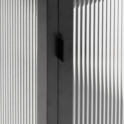 Sideboard Black 105x35x70 cm Glass and Steel