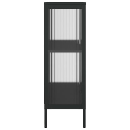Sideboard Black 75x35x105 cm Glass and Steel