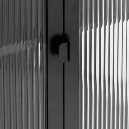 Sideboard Black 75x35x105 cm Glass and Steel