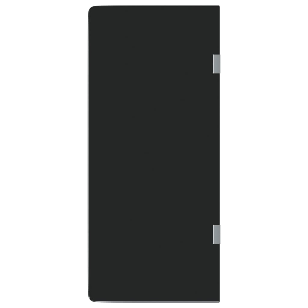 Wall-mounted Urinal Privacy Screen Black 90x40 cm Tempered Glass