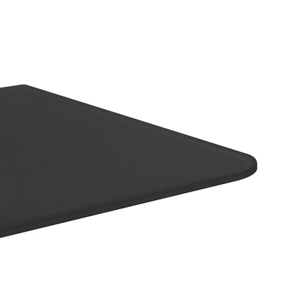 Wall-mounted Urinal Privacy Screen Black 90x40 cm Tempered Glass