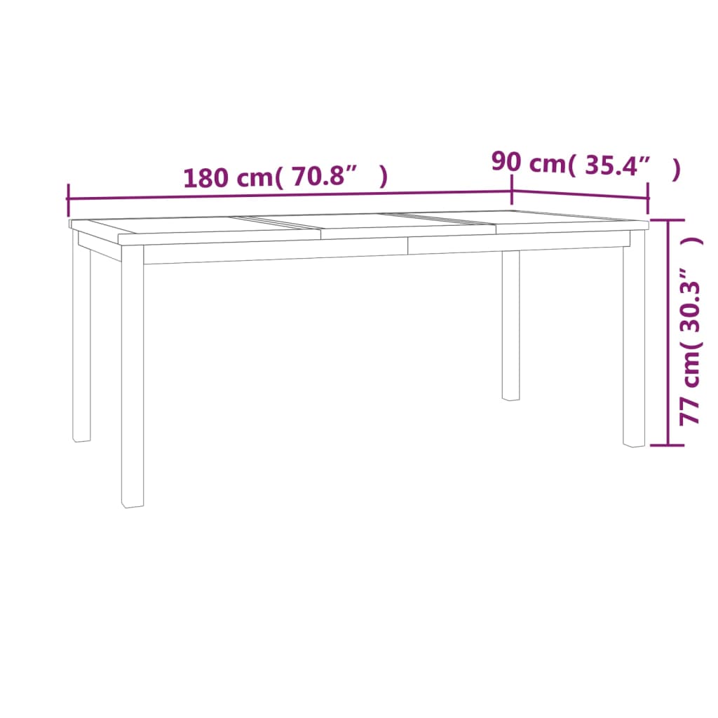 3 Piece Garden Dining Set Solid Wood Teak