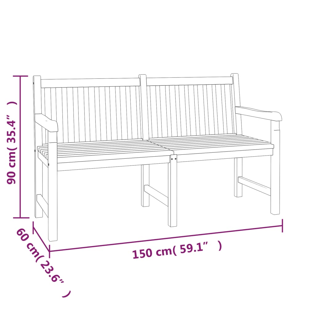 Garden Dining Set | Natural Teak | Solid Teak Wood | Medium
