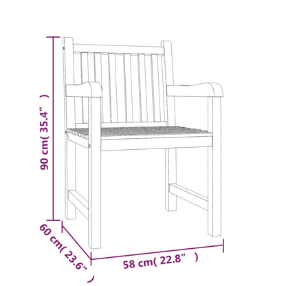 Garden Dining Set | Natural Teak | Solid Teak Wood | Medium