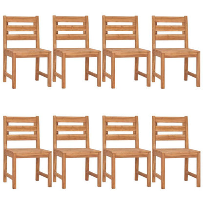 9 Piece Garden Dining Set Solid Wood Teak