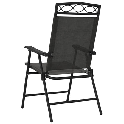Garden Chair | Set of 4 | Melange Grey | Textilene fabric, Steel