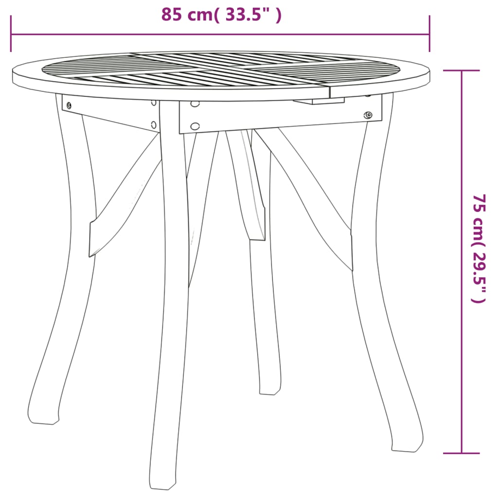Garden Dining Set | Brown | Solid acacia wood | Standard | Durable