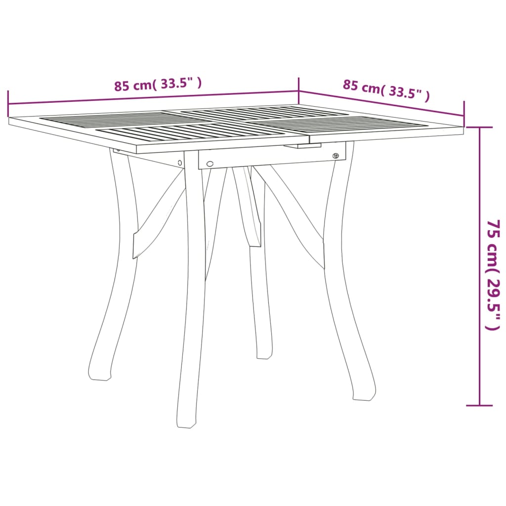 Garden Dining Set | Natural wood | Solid acacia wood with an oil finish