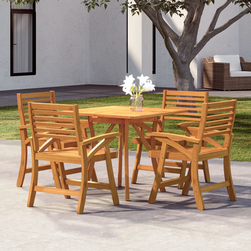 Garden Dining Set | Natural wood | Solid acacia wood with an oil finish
