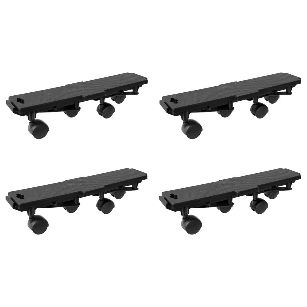 Moving Dollies with 4 Wheels 4 pcs Black Polypropylene 170 kg