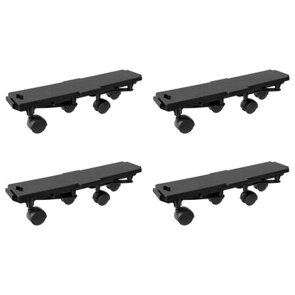 Moving Dollies with 4 Wheels 4 pcs Black Polypropylene 170 kg