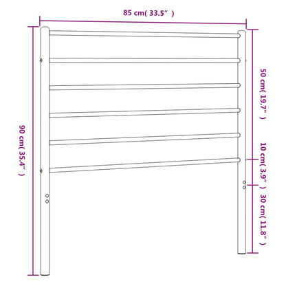 Headboard | Black | Steel | Single | Headboard | Rectangular