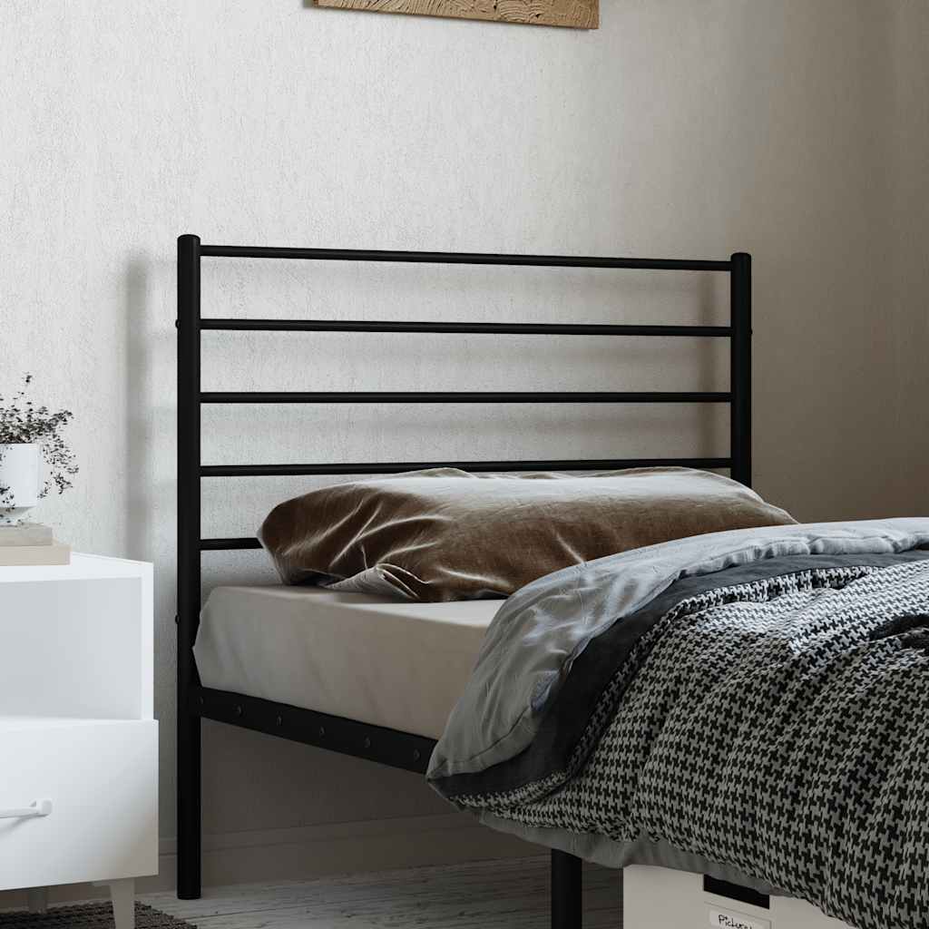 Headboard | Black | Powder-Coated Steel | Single | Durable | Headboard