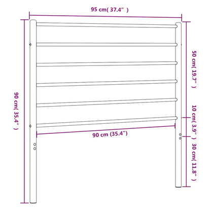 Headboard | Black | Powder-Coated Steel | Single | Durable | Headboard