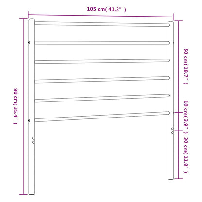 Headboard | Black | Powder-Coated Steel | Single | Durable | Headboard