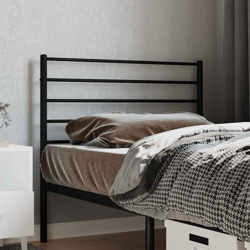 Headboard | Black | Steel | 107 cm mattress width | Classic/Traditional
