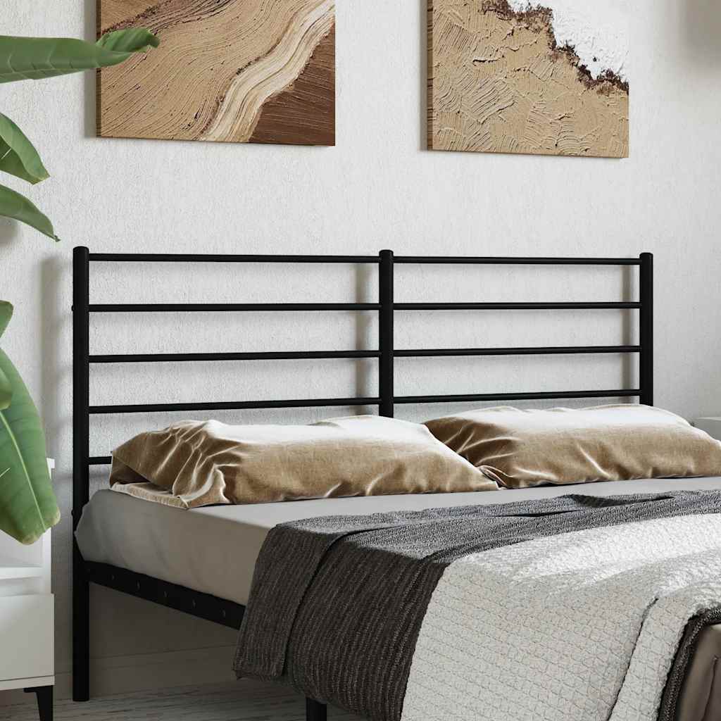 Metal Replace Headboard Black 120 cm