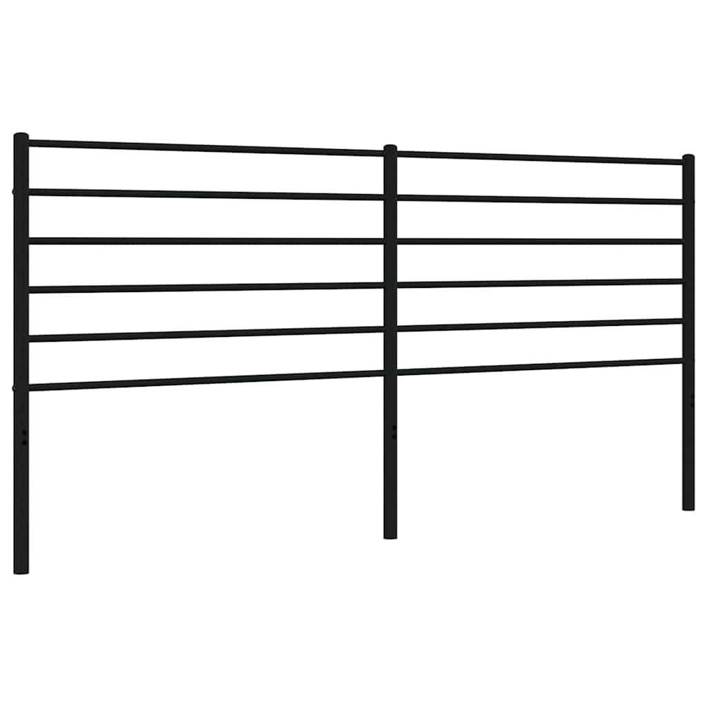 Metal Replace Headboard Black 180 cm