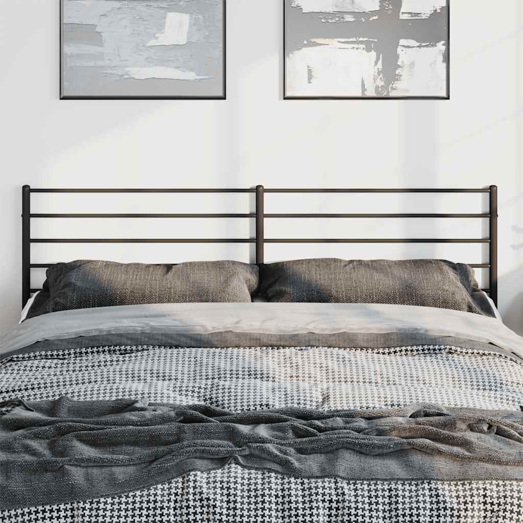 Metal Replace Headboard Black 180 cm