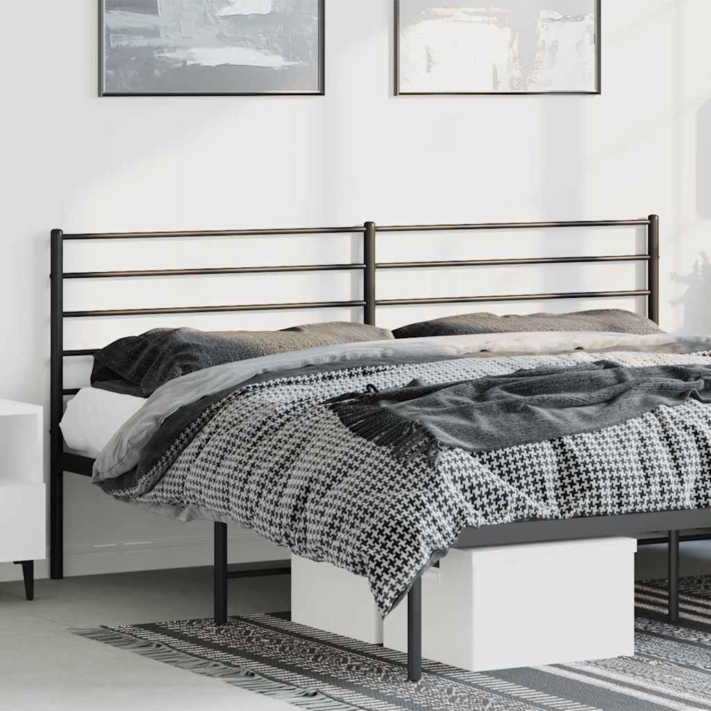 Metal Replace Headboard Black 193 cm