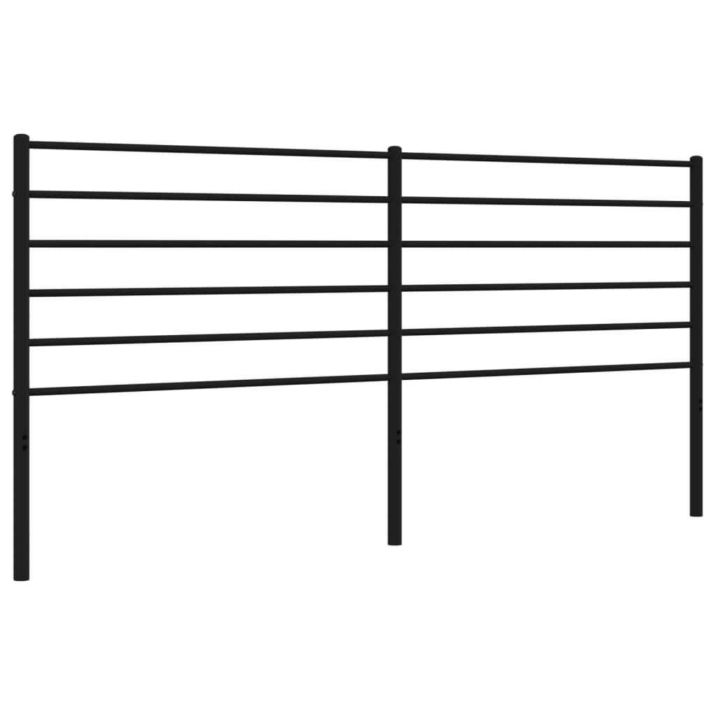 Headboard | Black | Powder-Coated Steel | 200 cm | Sturdy | Headboard