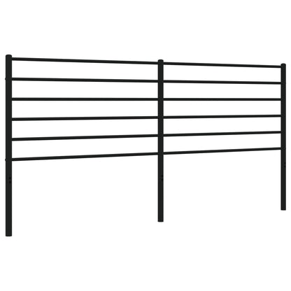 Headboard | Black | Powder-Coated Steel | 200 cm | Sturdy | Headboard